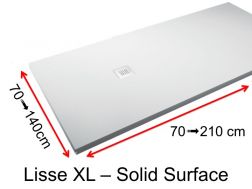 Duschwanne aus Mineralharz mit fester Oberfläche, extra flach - SMOOTH