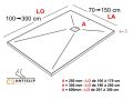 Duschwanne aus Mineralharz mit fester Oberflche, extra flach - DILOS