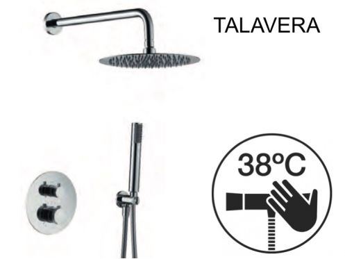 Einbau-Dusch-, Thermostat- und Regenduschkopf � 25 cm - TALAVERA CHROME