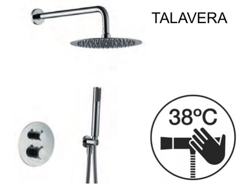 Einbau-Dusch-, Thermostat- und Regenduschkopf  25 cm - TALAVERA CHROME