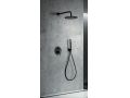 Eingebaute Dusche, Mixer, runde Regenhlle  25 cm - TALAVERA BLACK