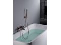 Badewanne-Mischbatterie mit Dusche, Thermostat - TALAVERA ANTHRACITE / OLD ROSE 