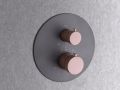 Einbau-Dusch-, Thermostat- und Regenduschkopf � 25 cm - TALAVERA ANTHRACITE / OLD ROSE 