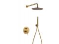 Eingebaute Dusche, Mixer, runde Regenh�lle � 25 cm - TALAVERA BRUSHED GOLD