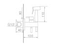 Wasserhahn Dusche WC, Mischer - BRAGA NICKEL BROSS