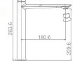 Design-Waschtischarmatur, Mischer, Hhe 159 und 267 mm - PATERNA CHROME