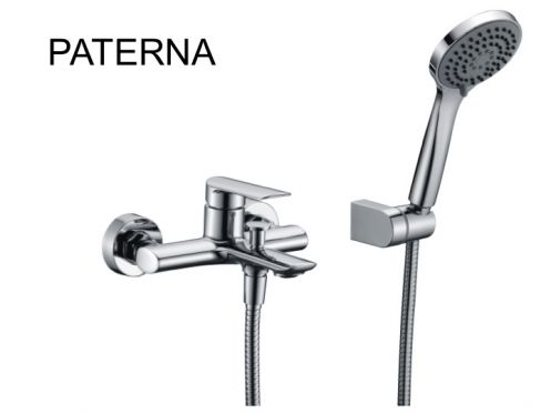 Badewanne-Mischbatterie mit Dusche, Thermostat - PATERNA CHROME