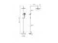 Design Duschsule, Mischbatterie, rund  20 cm - PATERNA BLACK