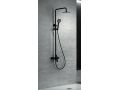 Design Duschsule, Mischbatterie, rund  20 cm - PATERNA BLACK
