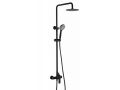 Design Duschsule, Mischbatterie, rund  20 cm - PATERNA BLACK