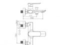 Badewanne-Mischbatterie mit Dusche, Thermostat - PATERNA NICKEL BROSS