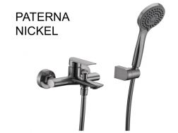 Badewanne-Mischbatterie mit Dusche, Thermostat - PATERNA NICKEL BROSSÉ