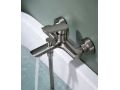 Badewanne-Mischbatterie mit Dusche, Thermostat - PATERNA NICKEL BROSS