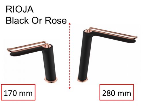 Mischbatterie, Hhe 170 oder 280 mm - RIOJA BLACK OR ROSE