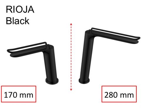 Mischbatterie, Hhe 170 oder 280 mm - RIOJA BLACK