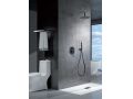 Eingebaute Dusche, Mixer, runde Regenhlle  25 cm - RIOJA BLACK