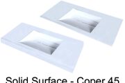 Designer-Waschtisch 120 x 50 cm aus Mineralharz Solid-Surface - COPER 45