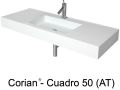 Waschbecken, 50 x 100 cm, aus Corian  - CUADRO 50