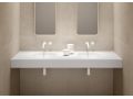 Runde Waschtischplatte  36 cm, 50 x 10 cm, aus Corian  - RONDO 36