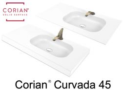 Waschbecken, 50 x 100 cm, aus Corian ® - CURVADA 45