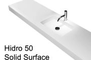 Designer-Waschtisch 80 x 50 cm aus Mineralharz Solid-Surface - HIDRO 50