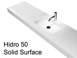 Designer-Waschtisch 100 x 50 cm aus Mineralharz Solid-Surface - HIDRO 50
