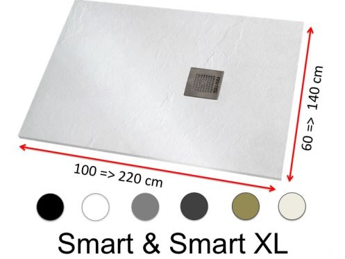 Groe Duschwanne aus Mineralharz - SMART XL