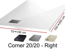 Duschwanne mit rechtwinkligem Ablauf - CORNER Right 2020
