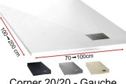 Duschwanne mit schrägem Ablauf links - CORNER left 2020