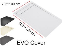 Duschwanne, abtropfen lassen, aus Mineralharz - EVO COVER