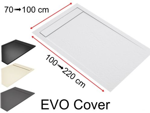 Duschwanne, abtropfen lassen, aus Mineralharz - EVO COVER