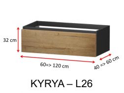 Eine Schublade, Höhe 32 cm, Waschtischunterschrank - KYRYA L26