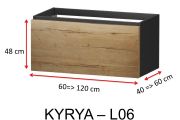 Eine Schublade, Höhe 48 cm, Waschtischunterschrank - KYRYA L06