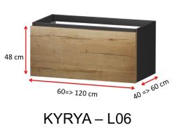 Eine Schublade, Höhe 48 cm, Waschtischunterschrank - KYRYA L06