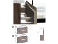 Zwei Schubladen, eine davon symmetrisch, Hhe 48 cm, Waschtischunterschrank - KYRYA L42
