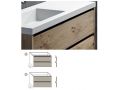 Zwei Schubladen, eine davon symmetrisch, Hhe 48 cm, Waschtischunterschrank - KYRYA L42