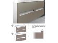 Zwei Schubladen, eine davon symmetrisch, Hhe 48 cm, Waschtischunterschrank - KYRYA L42