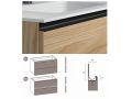Zwei Schubladen, eine davon symmetrisch, Hhe 48 cm, Waschtischunterschrank - KYRYA L42
