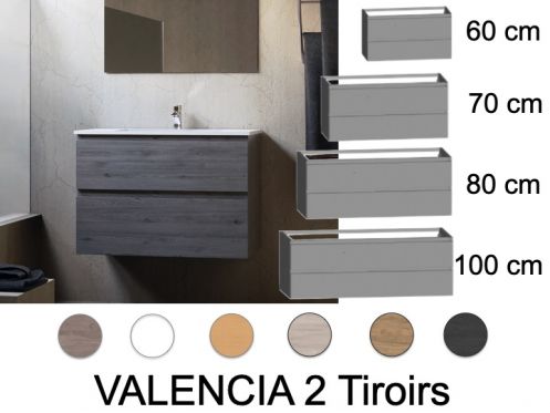 Waschtischunterschrank __plus__ Waschbecken __plus__ Spiegel - VALENCIA 2T