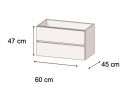 Mbelset 3 Schubladen __plus__ Doppelwaschbecken __plus__ Spiegel - BARCELONE 2VS