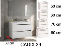 Waschtischunterschrank __plus__ Waschbecken __plus__ Spiegel - CADIX 39