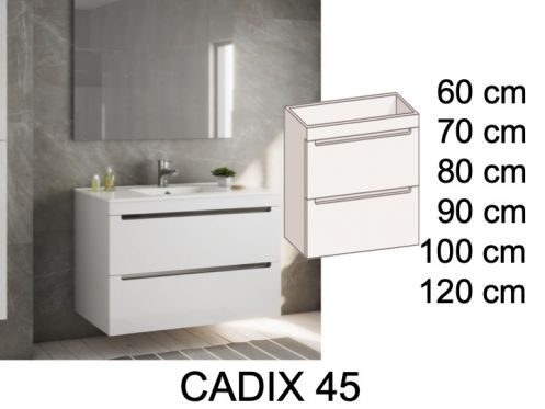 Waschtischunterschrank __plus__ Waschbecken __plus__ Spiegel - CADIX 45