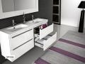 Waschtischset __plus__ Doppelwaschbecken __plus__ Spiegel - CADIX 2V