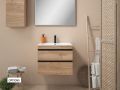 Waschtisch mit 2 Schubladen __plus__ Waschbecken __plus__ Spiegel - TARRAGONE 2T Black