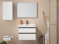 Waschtisch mit 2 Schubladen __plus__ Waschbecken __plus__ Spiegel - TARRAGONE 2T Black