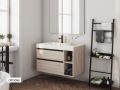 Waschtisch mit 2 Schubladen __plus__ Waschbecken __plus__ Spiegel - TARRAGONE 2T Black