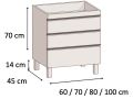 Waschtisch mit 3 Schubladen __plus__ Waschbecken __plus__ Spiegel - TARRAGONE 3T Black