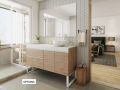 Waschtisch mit 3 Schubladen __plus__ Waschbecken __plus__ Spiegel - TARRAGONE 3T White