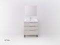 Waschtisch mit 3 Schubladen __plus__ Waschbecken __plus__ Spiegel - TARRAGONE 3T Chrome