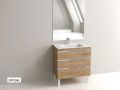Waschtisch mit 3 Schubladen __plus__ Waschbecken __plus__ Spiegel - TARRAGONE 3T Chrome